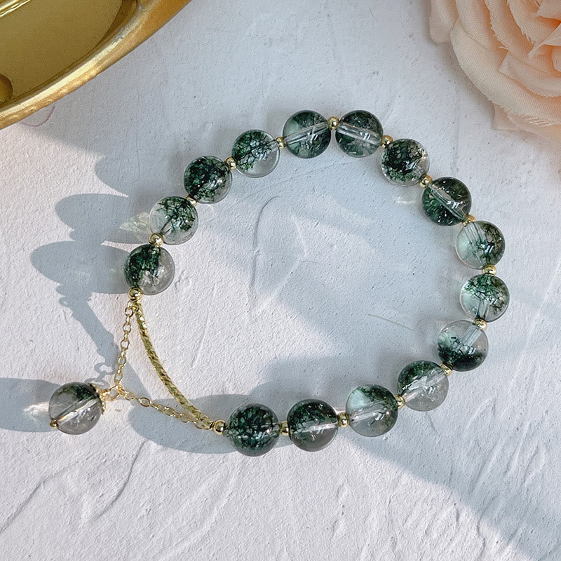 Bracelet à breloques Green Phantom en or 14 carats