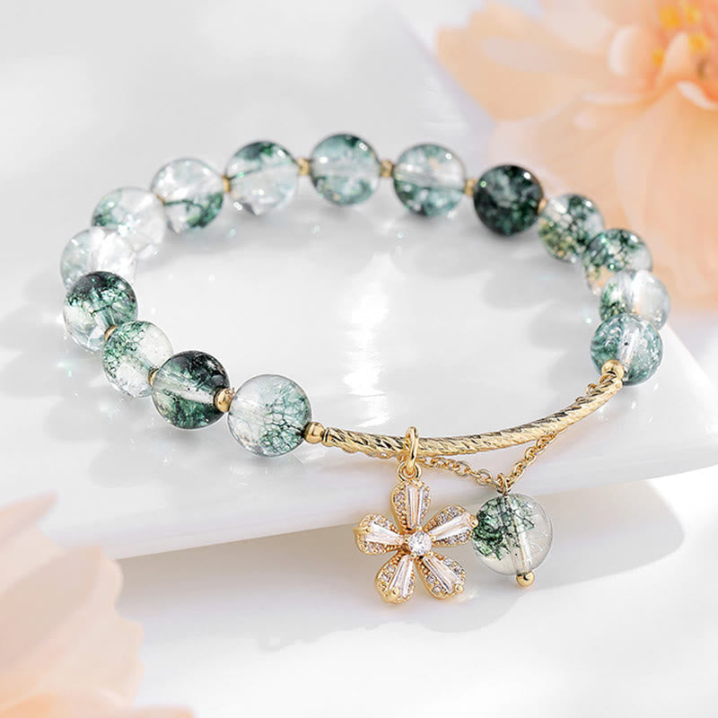 Bracelet à breloques Green Phantom en or 14 carats