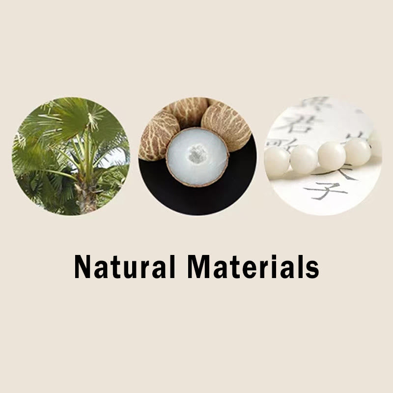 Bracelet spirituel apaisant en bois de santal vert et graines de Bodhi