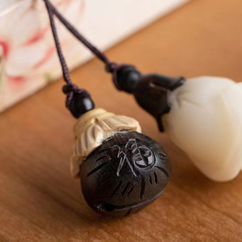 Bracelet spirituel apaisant en bois de santal vert et graines de Bodhi