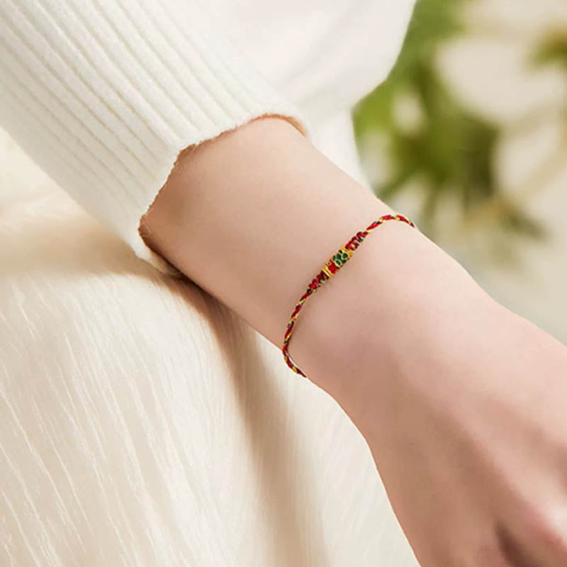 Bracelet tressé artisanal en forme de poisson koï, richesse et prospérité