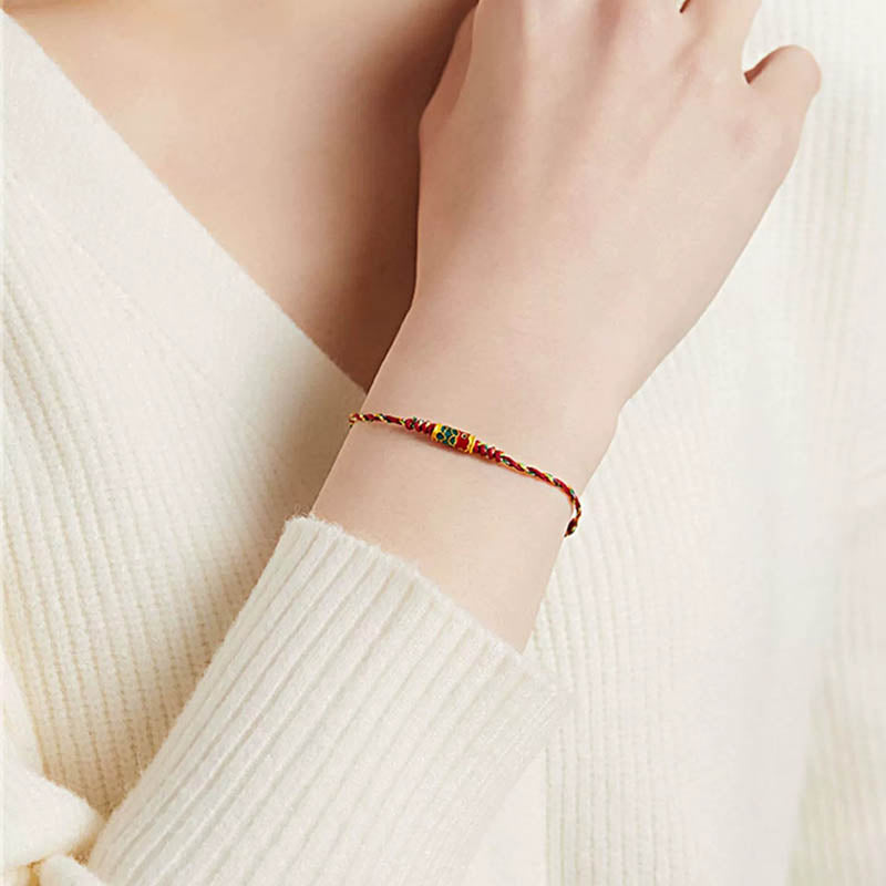 Bracelet tressé artisanal en forme de poisson koï, richesse et prospérité