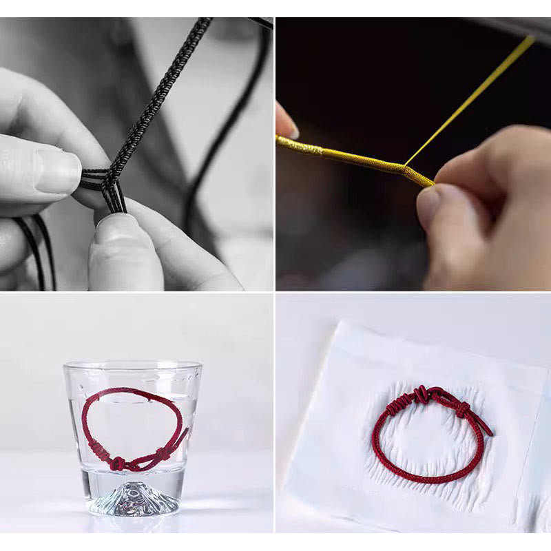 Bracelet fait main à huit fils rouges pour la chance et la protection