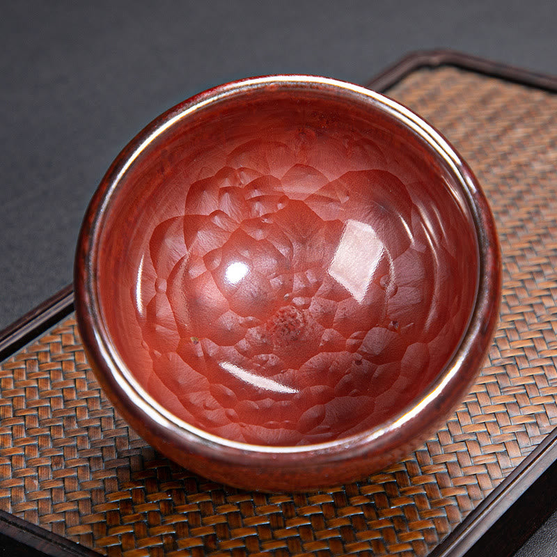 Tasse à thé en céramique faite à la main avec motif de lotus pour la cérémonie du thé Kung Fu