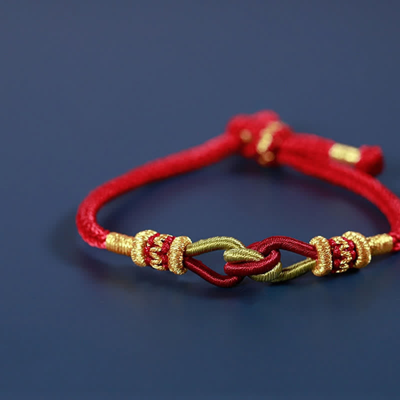 Bracelet en fil rouge fait main pour la foi et la force | Sons de guérison