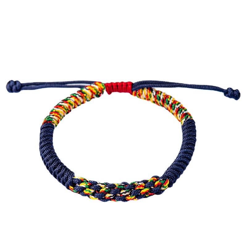 Bracelet en fil rouge fait main pour la protection et la chance, style tibétain