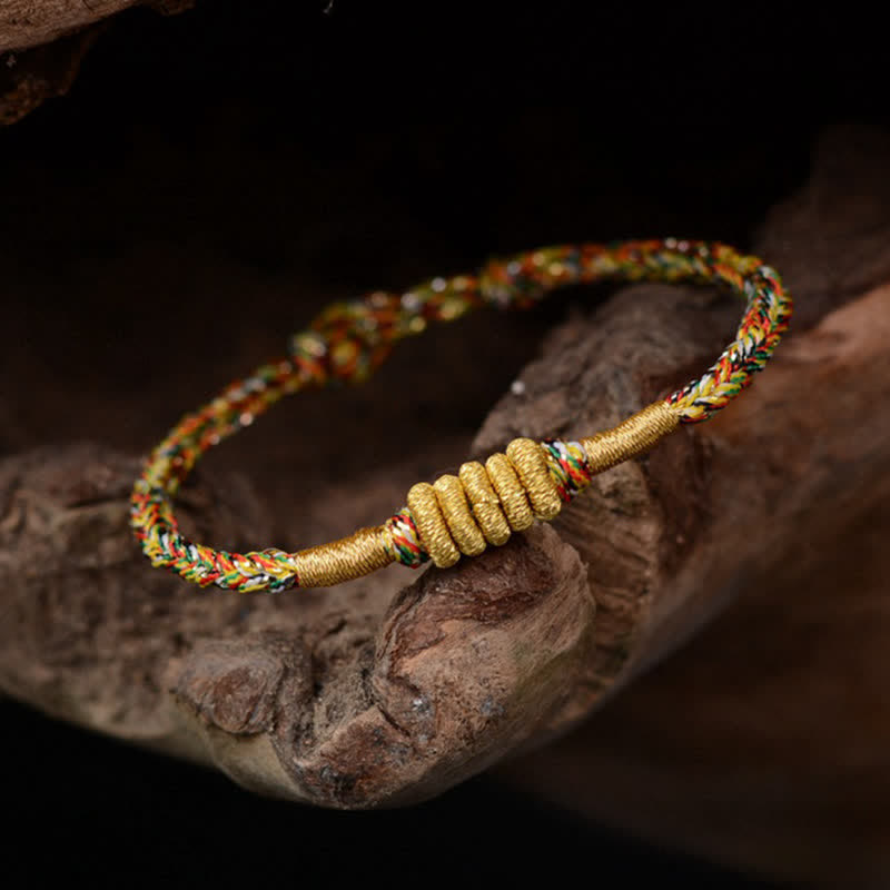 Bracelet de protection fait main en fil rouge avec nœud King Kong de 15 à 18 cm