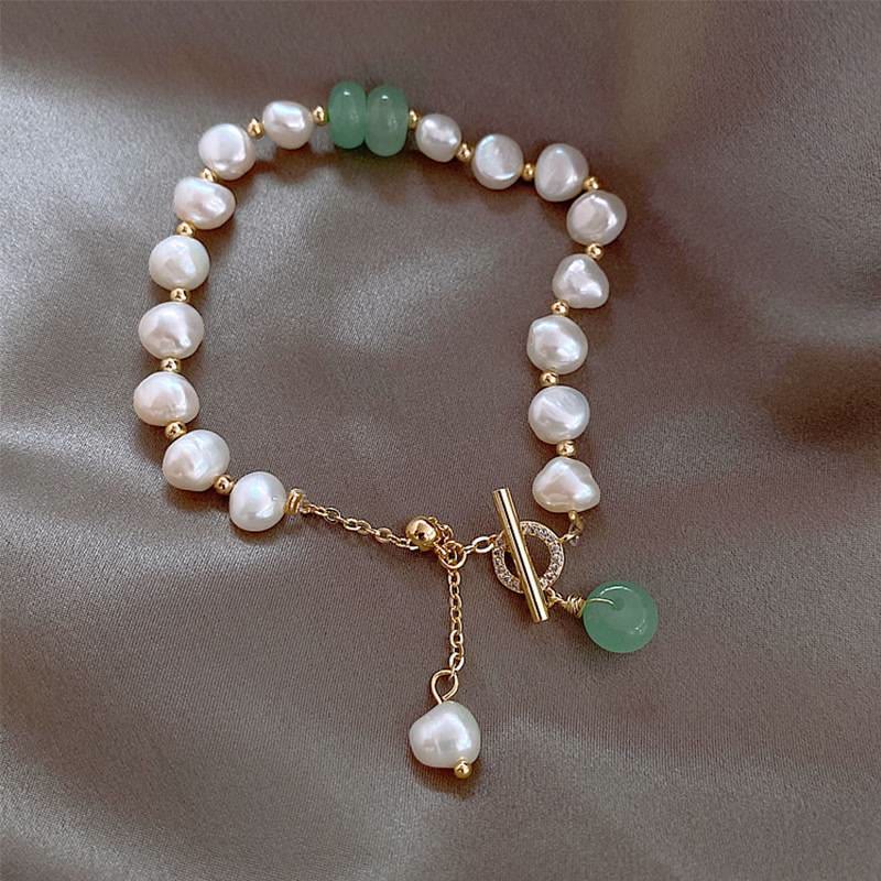 Bracelet de perles de guérison avec quartz fraise vert pour la sagesse