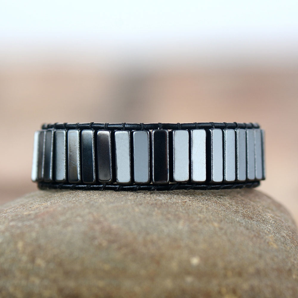 Bracelet de confiance et d'équilibre en hématite