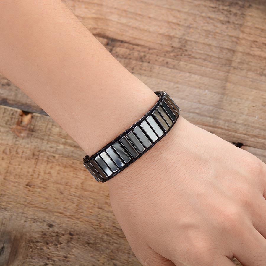 Bracelet de confiance et d'équilibre en hématite