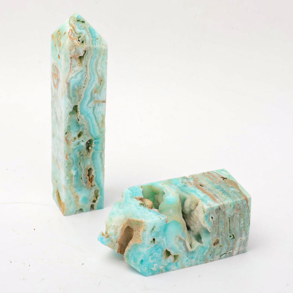 Tour de cristal d'hémimorphite 7-12 cm pour l'énergie de guérison