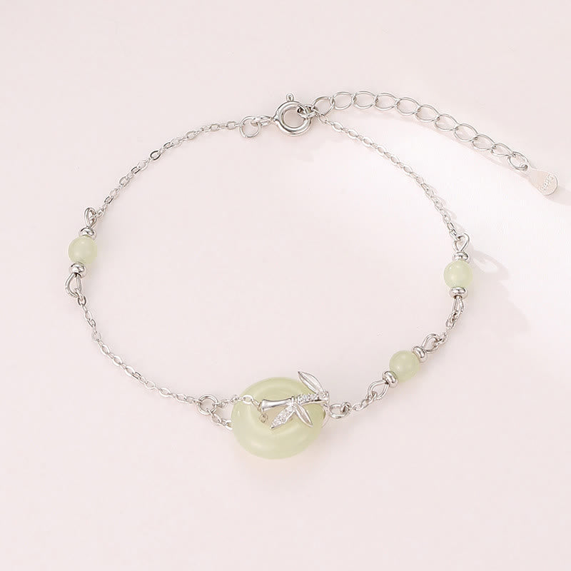 Bracelet boucle de paix en jade Hetian 14-18 cm | Sons de guérison