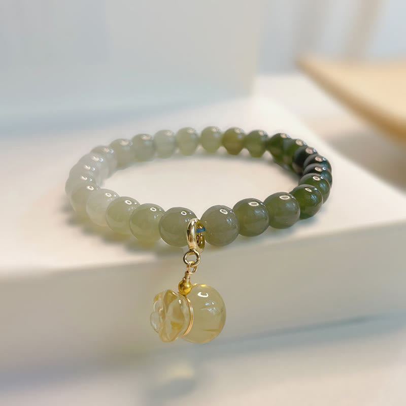 Bracelet porte-bonheur en jade Hetian pour la prospérité
