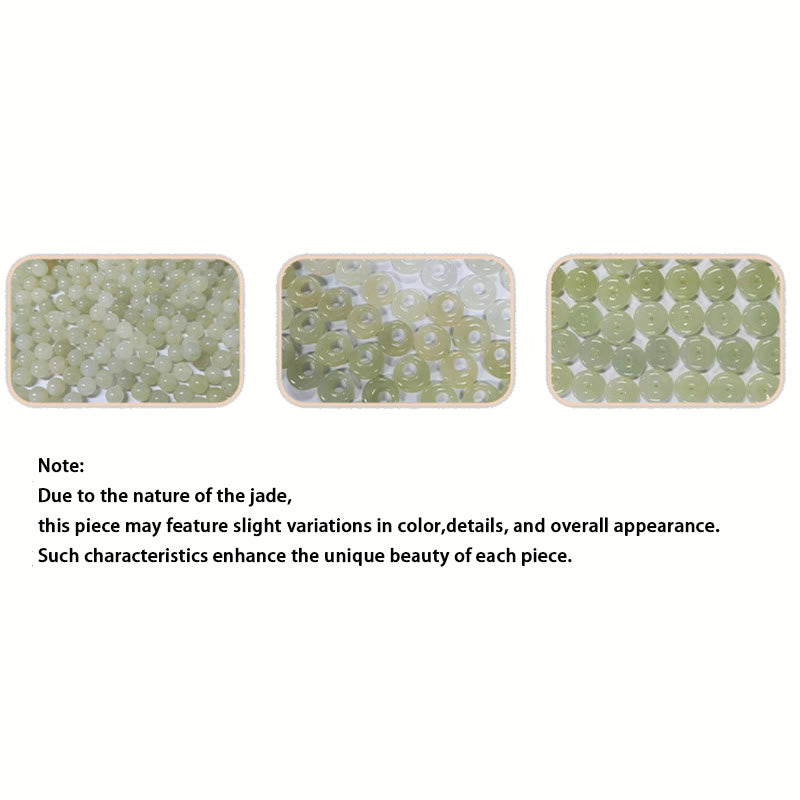 Bracelet boucle paix et prospérité en jade Hetian