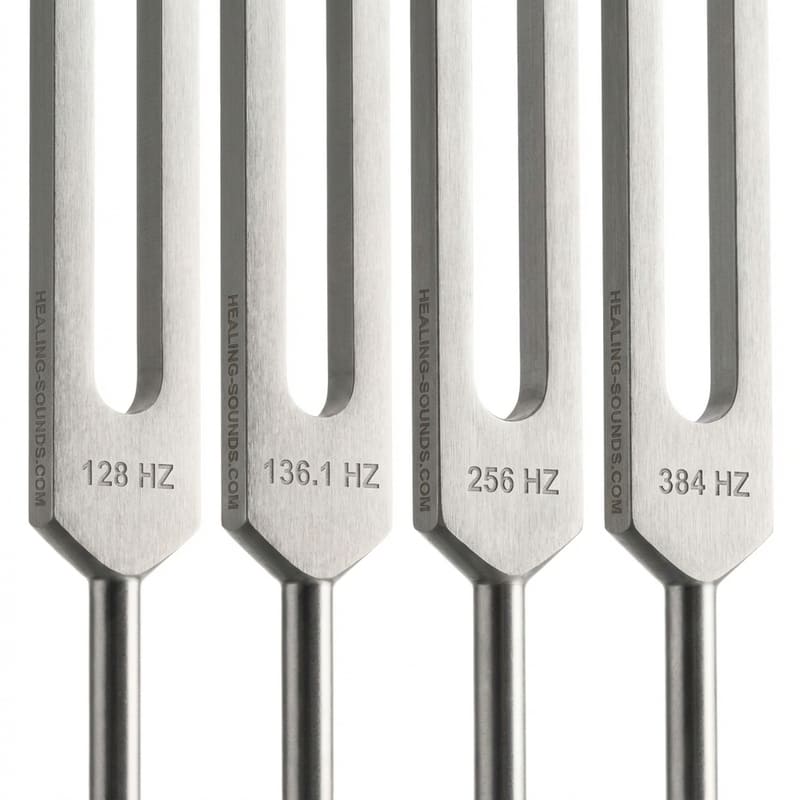 Lot de 3 diapasons Solfeggio : fréquences de guérison 174, 432 et 528 Hz