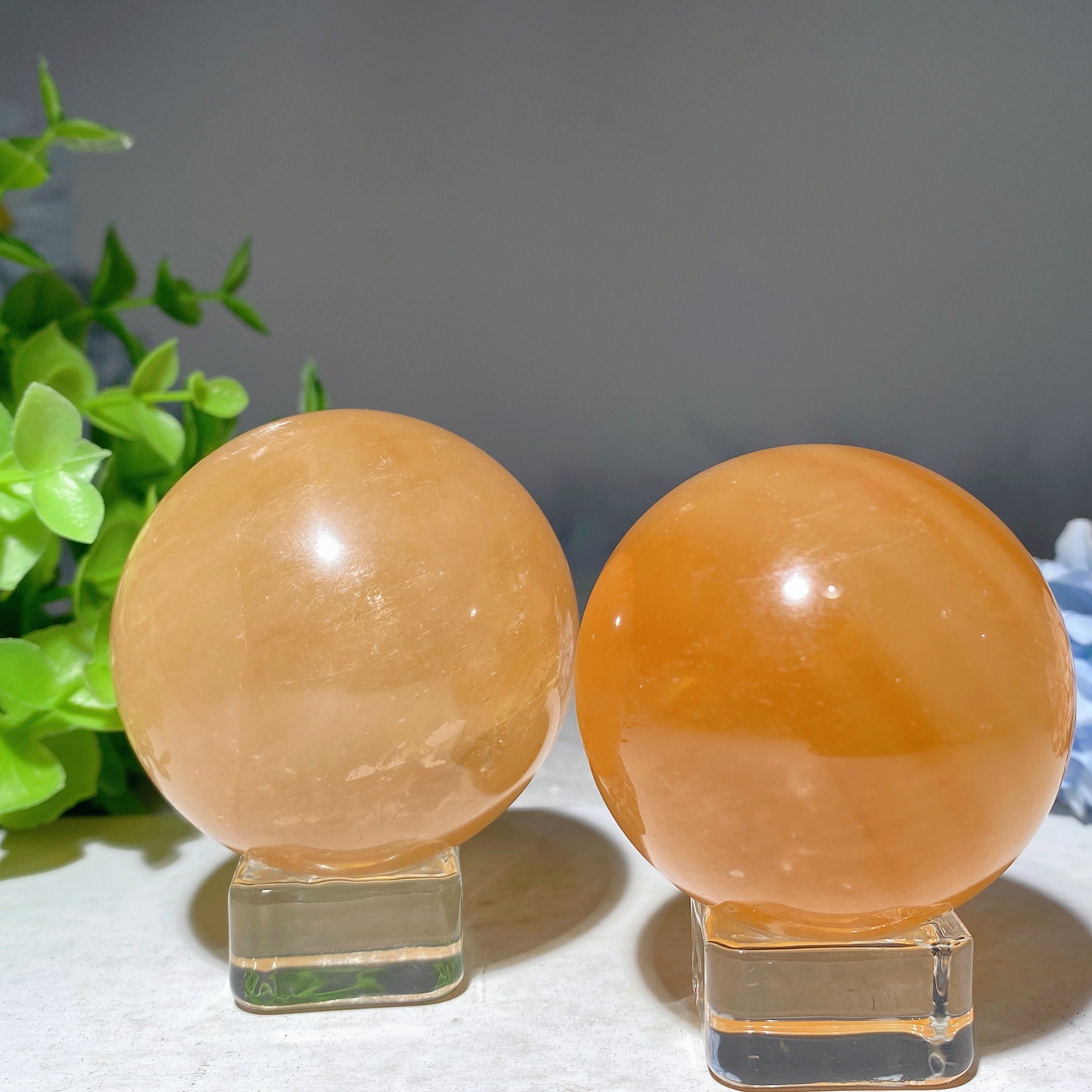 Honey Calcite 1.8-2.0" Healing Sphere for Energy Balance