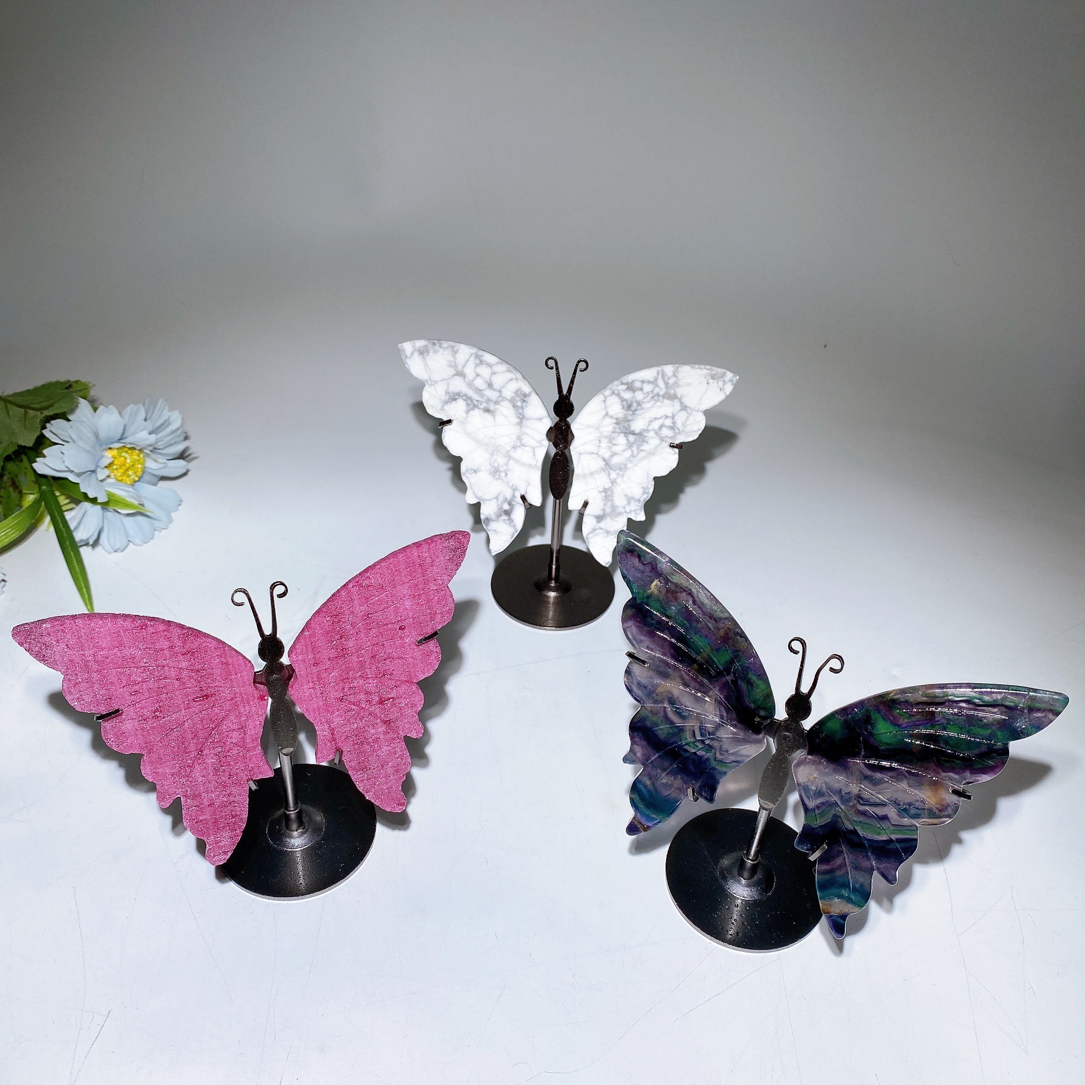 Ailes de papillon réactives aux UV Honeycomb Ruby 14 cm