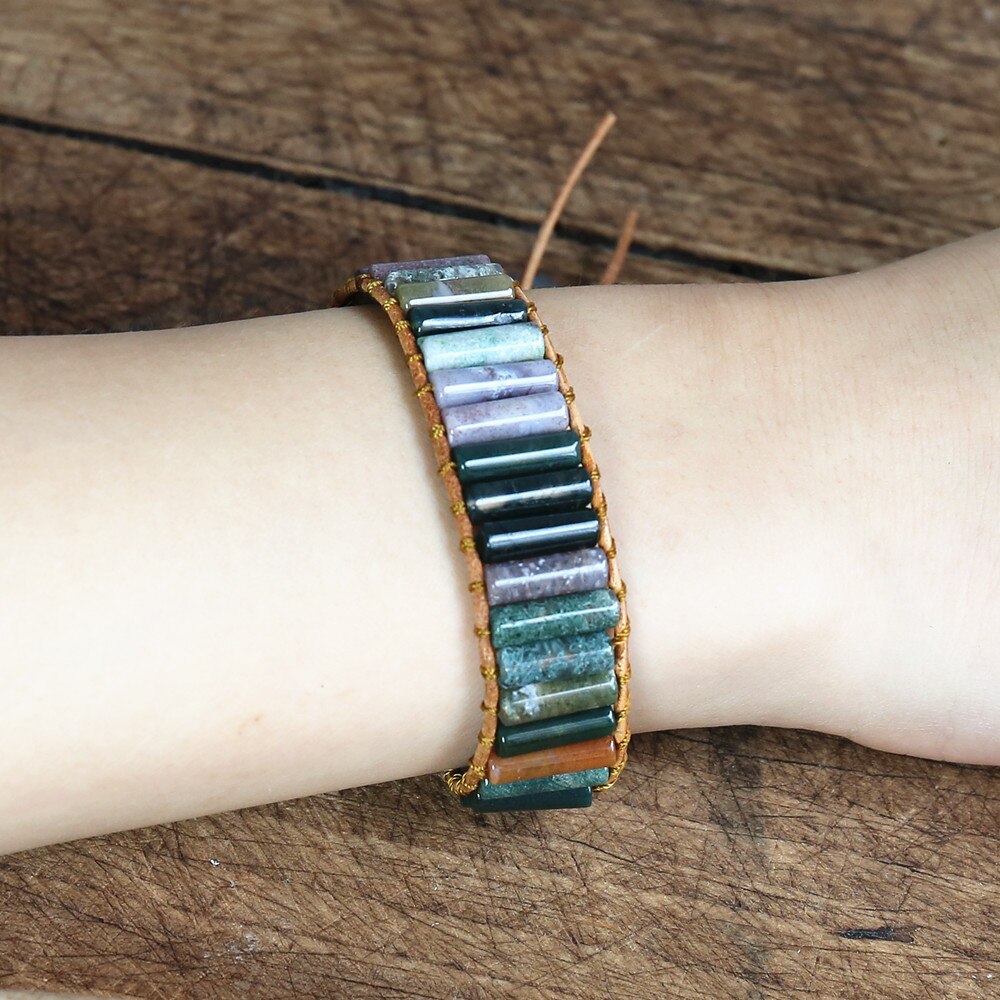 Bracelet de guérison et de protection en agate indienne
