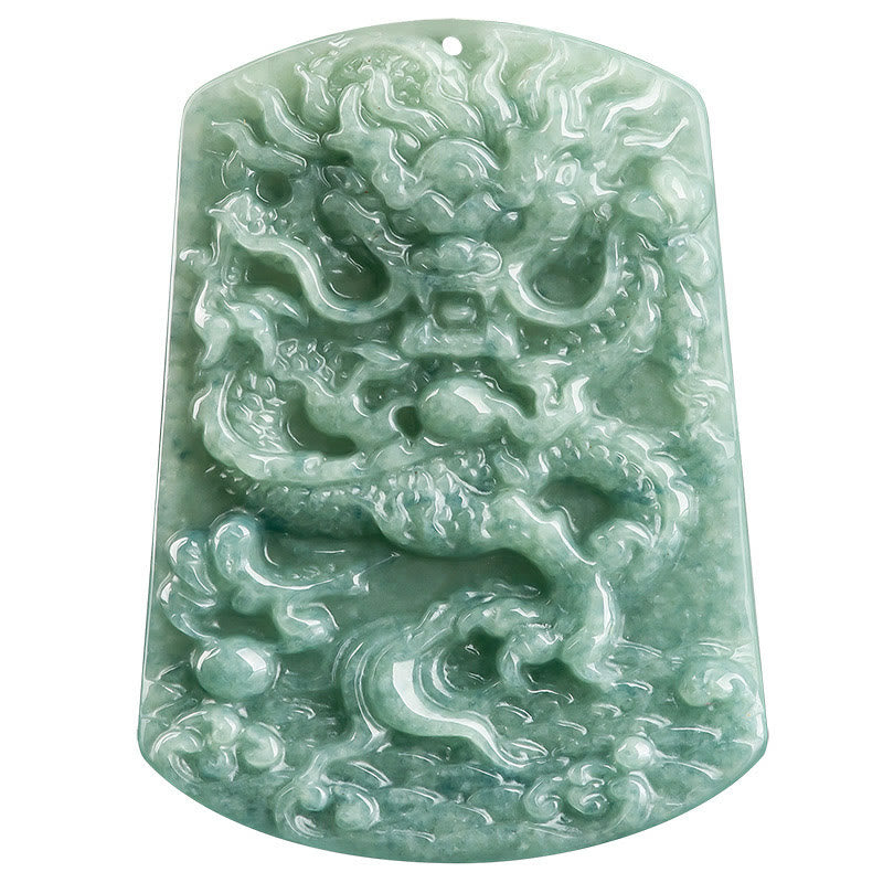 Collier du zodiaque dragon de jade pour la chance et la protection