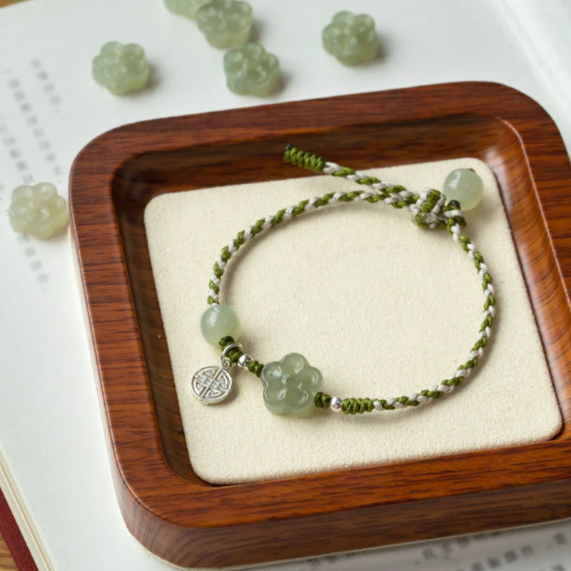 Bracelet tressé Jade Chance Prospérité 14-18 cm | Sons de guérison