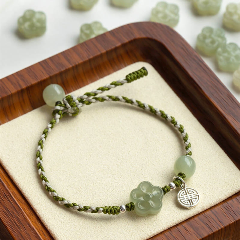 Bracelet tressé Jade Chance Prospérité 14-18 cm | Sons de guérison