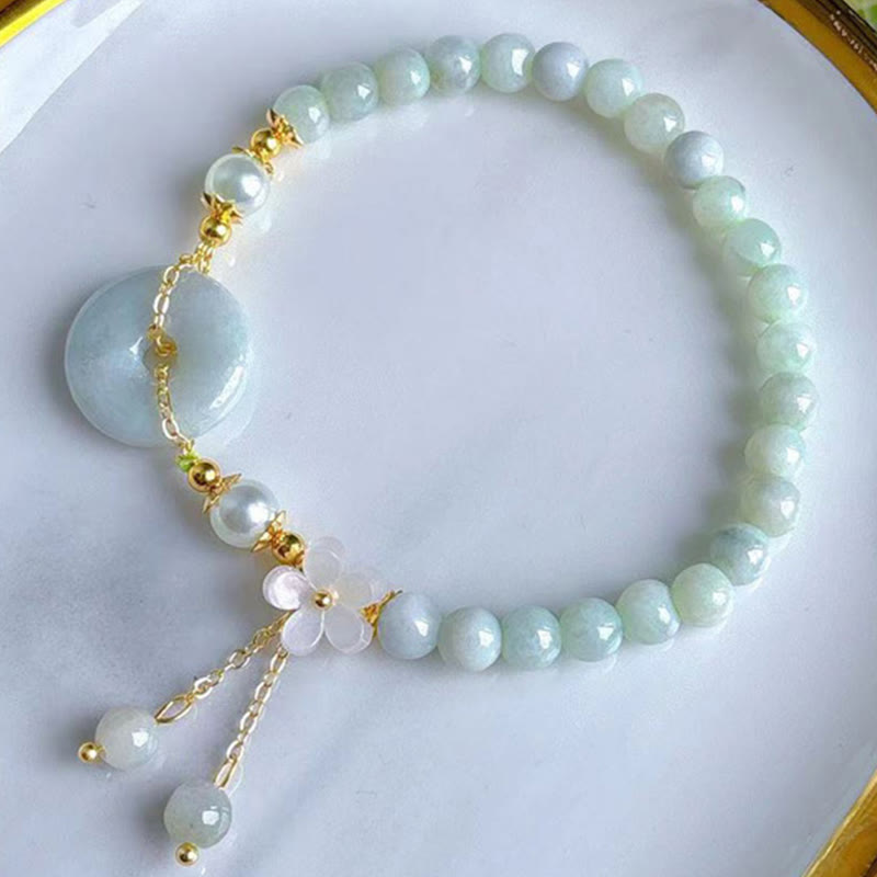 Bracelet en jade avec boucle de paix pour la prospérité et la chance | Sons de guérison