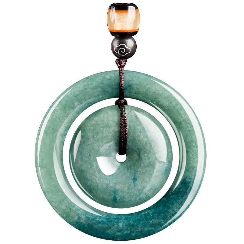 Collier Boucle de Paix en Jade | Pendentif Chance et Prospérité