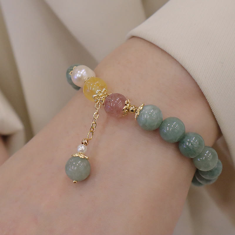 Bracelet de perles de jade pour la prospérité et l'abondance