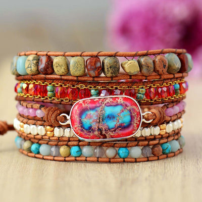 Bracelet de tranquillité en jaspe pour soulager le stress