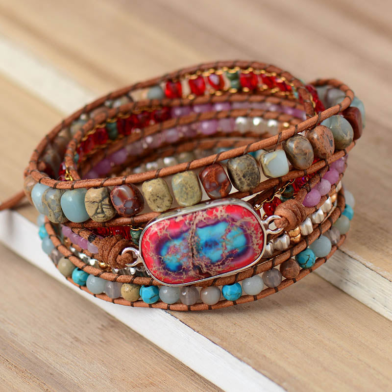 Bracelet de tranquillité en jaspe pour soulager le stress