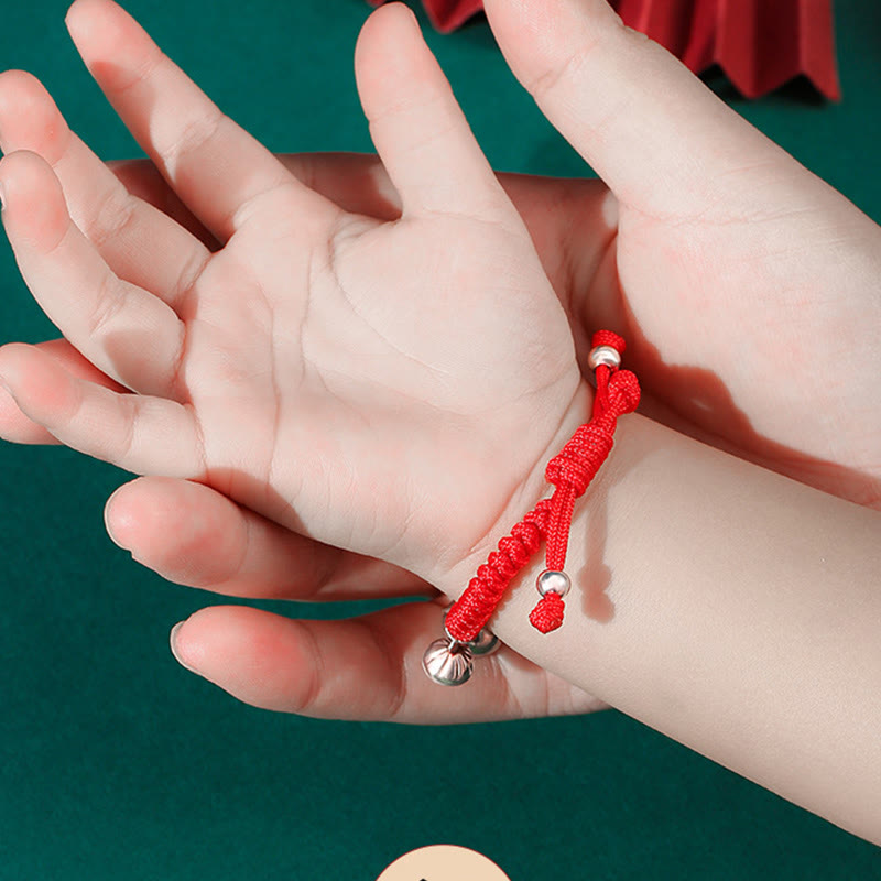 Bracelet spirituel en argent sterling pour enfants avec breloque personnage Fu