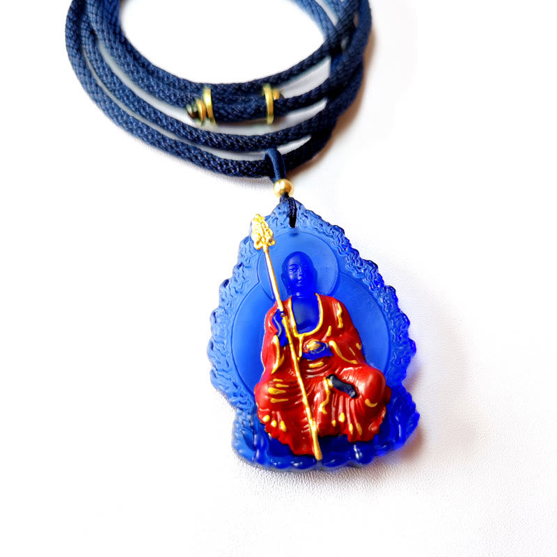 Collier de compassion en cristal Ksitigarbha Buddha Liuli