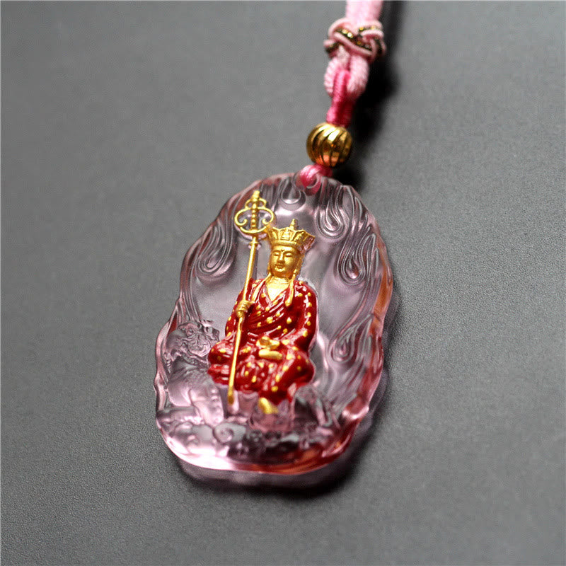 Collier de compassion en cristal Ksitigarbha Buddha Liuli
