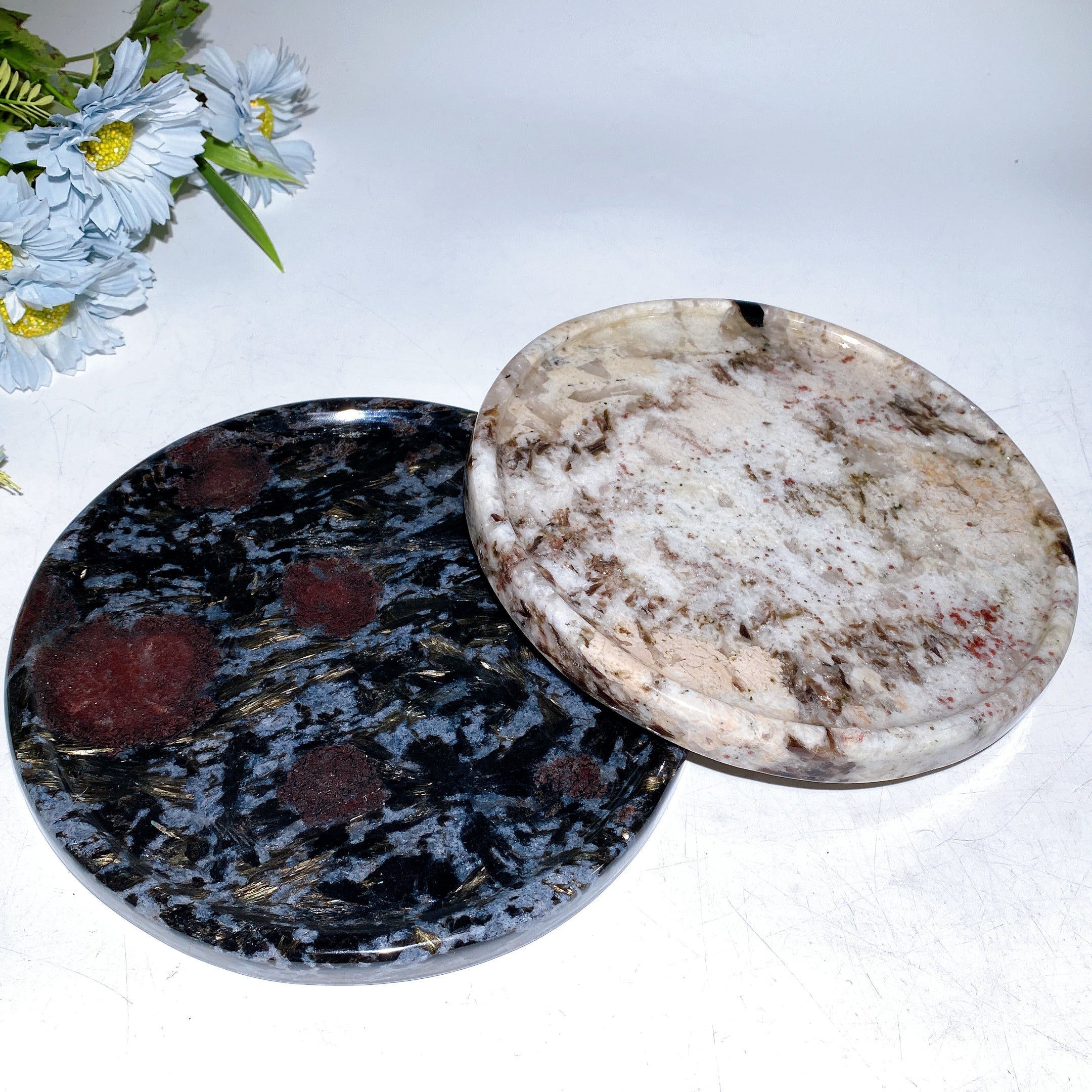 Labradorite & Astrophyllite Crystal Plate Carving 12-25 cm
