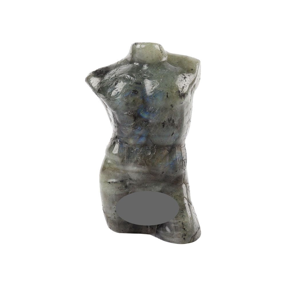 Figurine en cristal de labradorite sculptée, modèle de 3,4 pouces