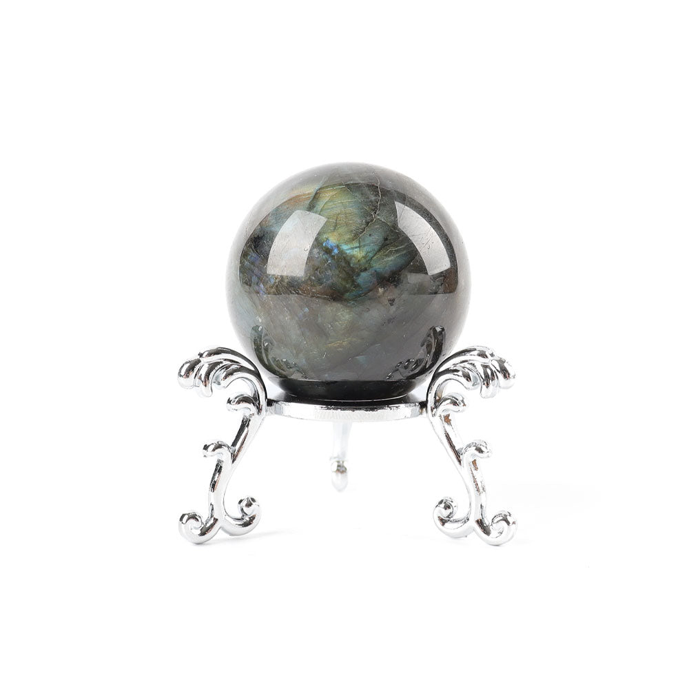 Sphère de cristal de labradorite 1,57 pouce Orbe de guérison