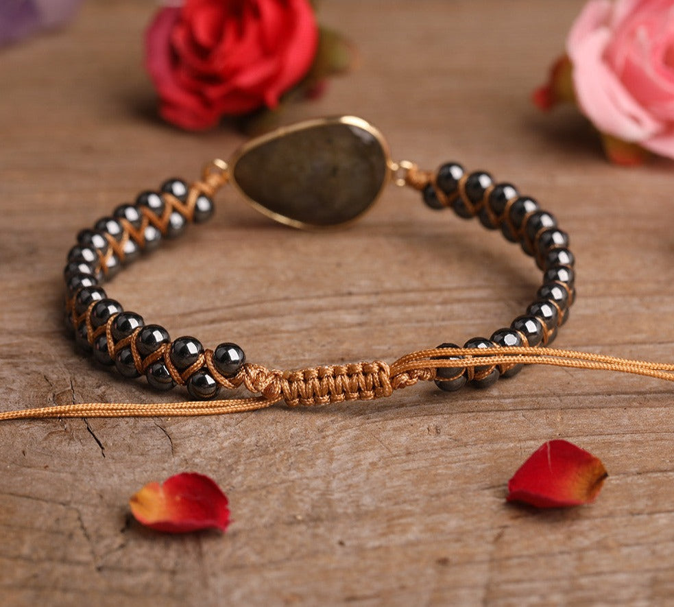 Bracelet bouclier énergétique en labradorite