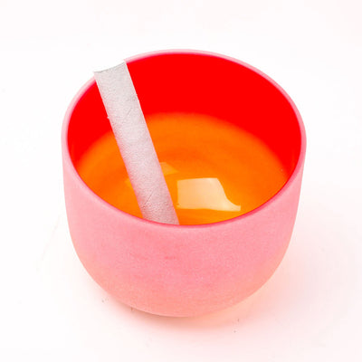 Grand bol chantant en cristal Aura Quartz Angel 8 pouces