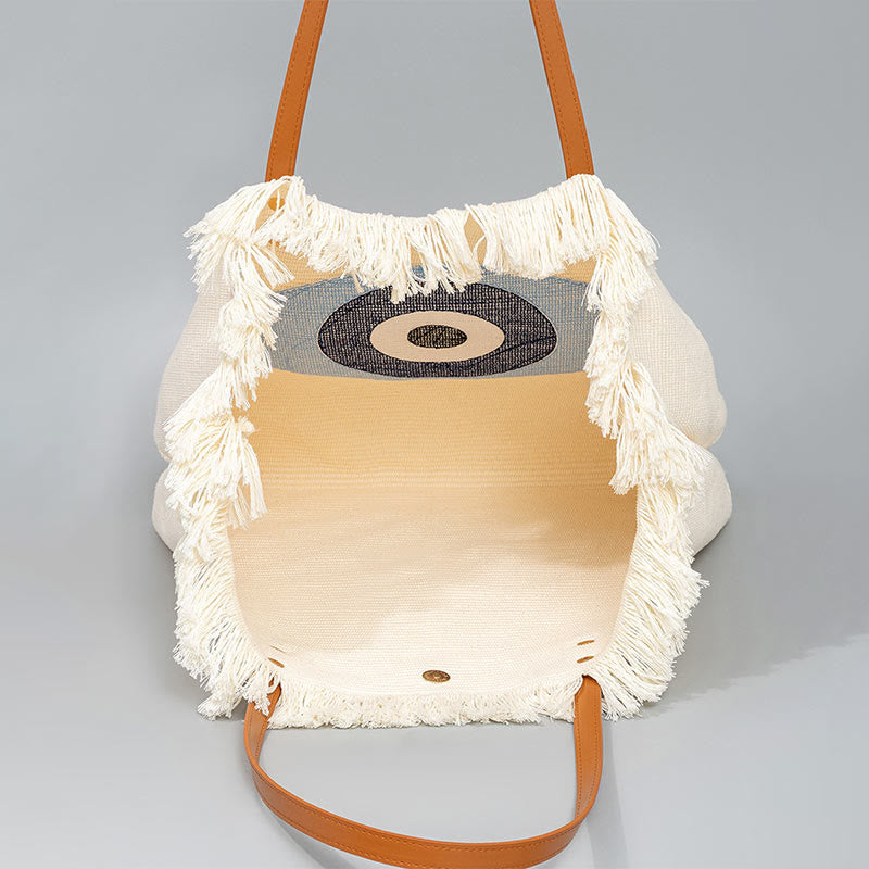 Sac fourre-tout en toile de grande capacité pour la protection contre le mauvais œil