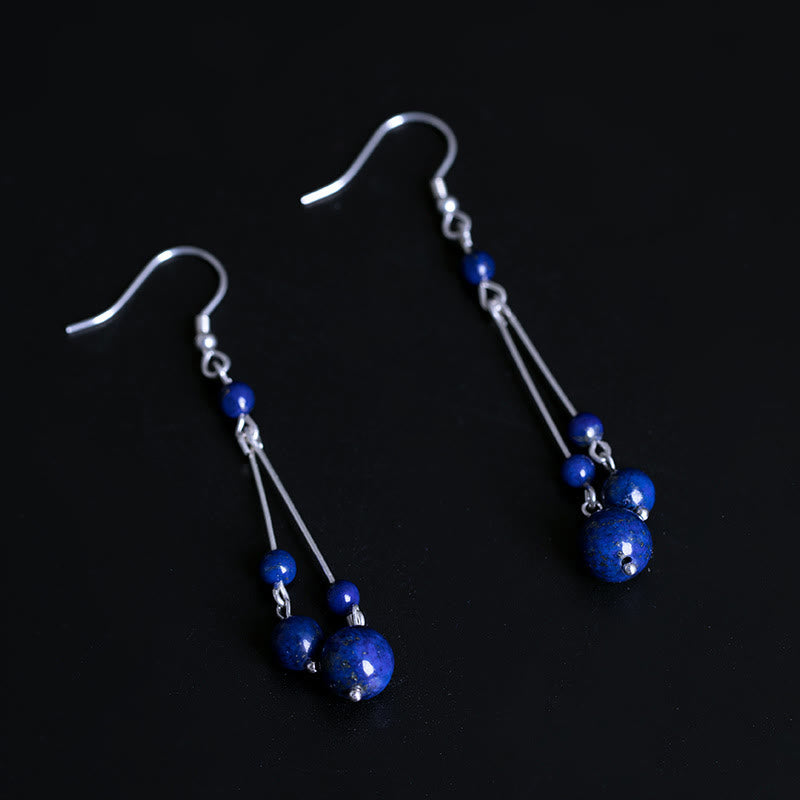 Boucles d'oreilles pendantes Serenity en argent sterling et lazurite