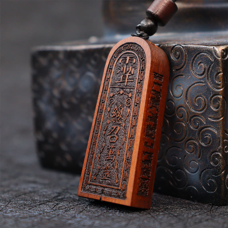 Collier de protection spirituelle en bois de jujubier frappé par la foudre