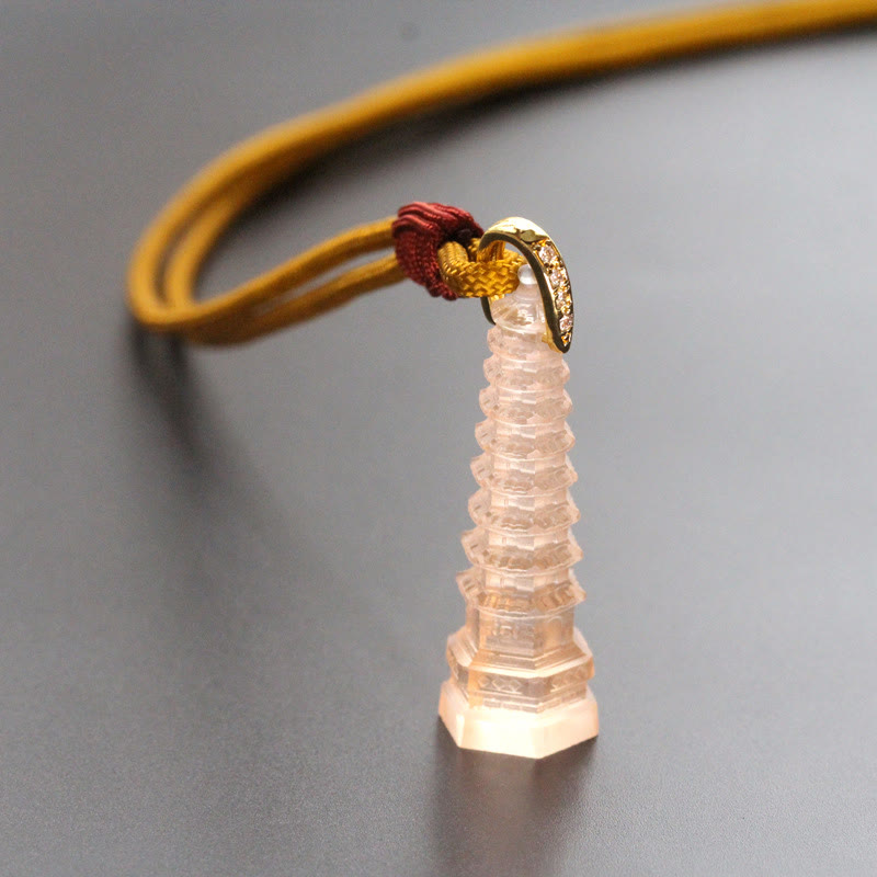 Collier spirituel de la pagode antique de Liuli pour la sagesse