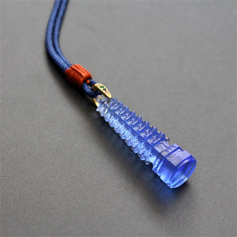 Collier spirituel de la pagode antique de Liuli pour la sagesse