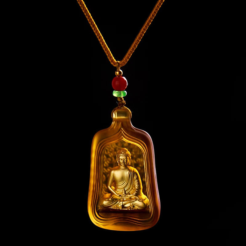 Collier de compassion du Bouddha de médecine tibétain Liuli 48 mm