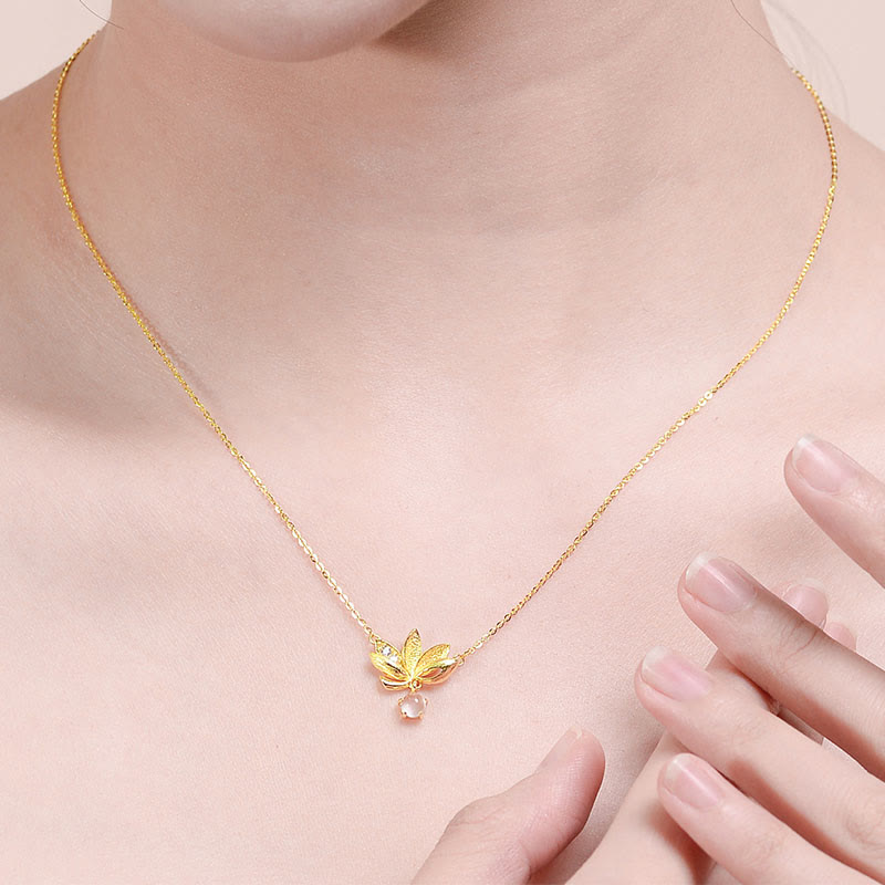 Collier Lotus et Quartz Rose pour la Protection