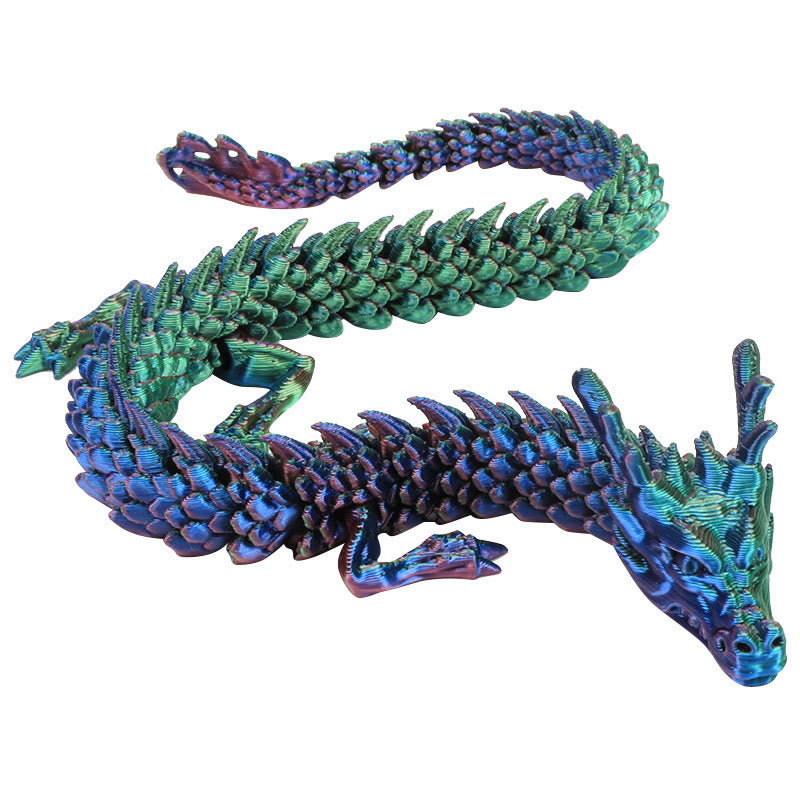 Statue lumineuse de dragon Feng Shui 45 cm pour la chance et la protection