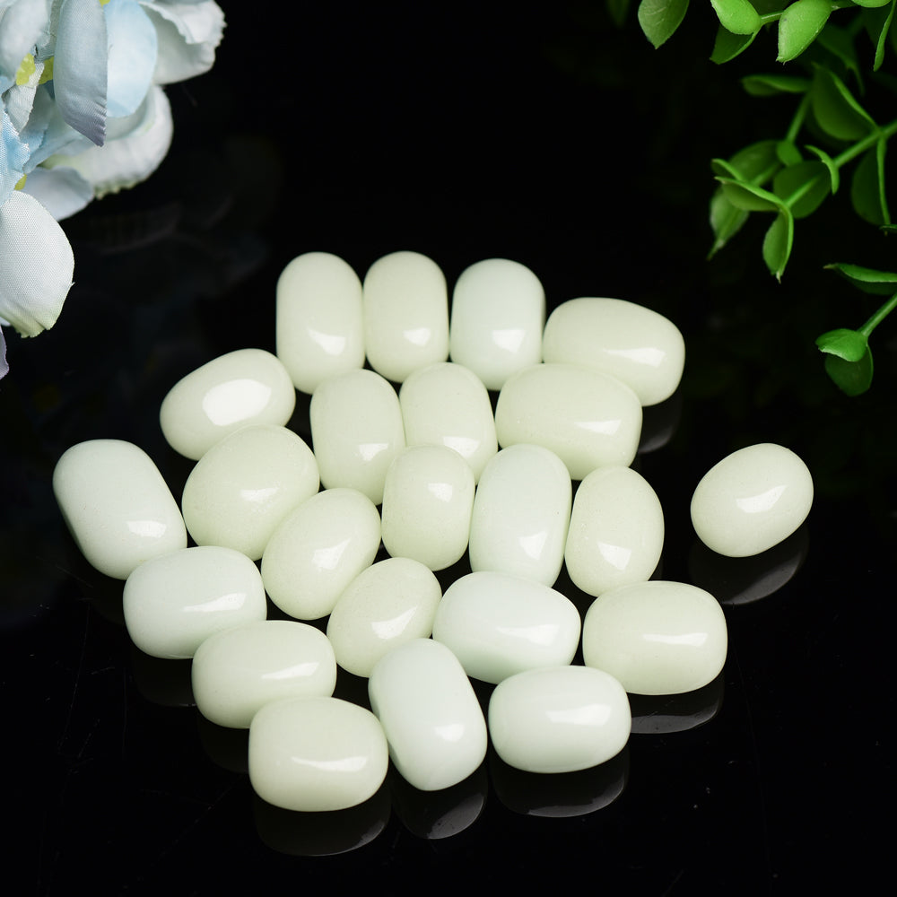 Pierres de guérison polies vert clair, taille 2 cm