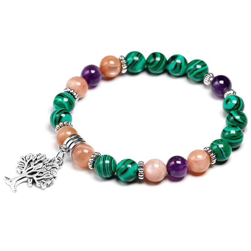 Bracelet de guérison en cristal de malachite