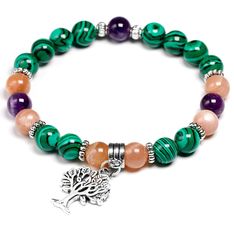 Bracelet de guérison en cristal de malachite