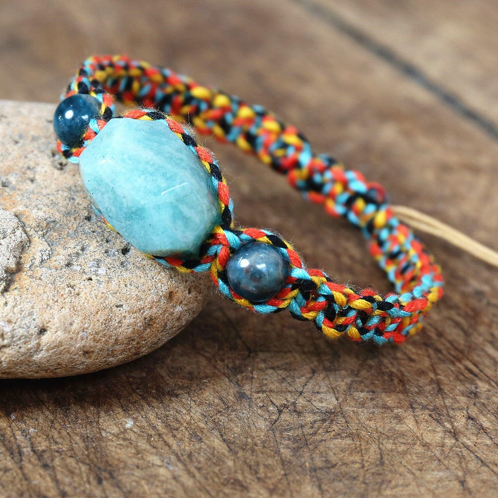 Bracelet en apatite de manifestation pour l'équilibre et la croissance